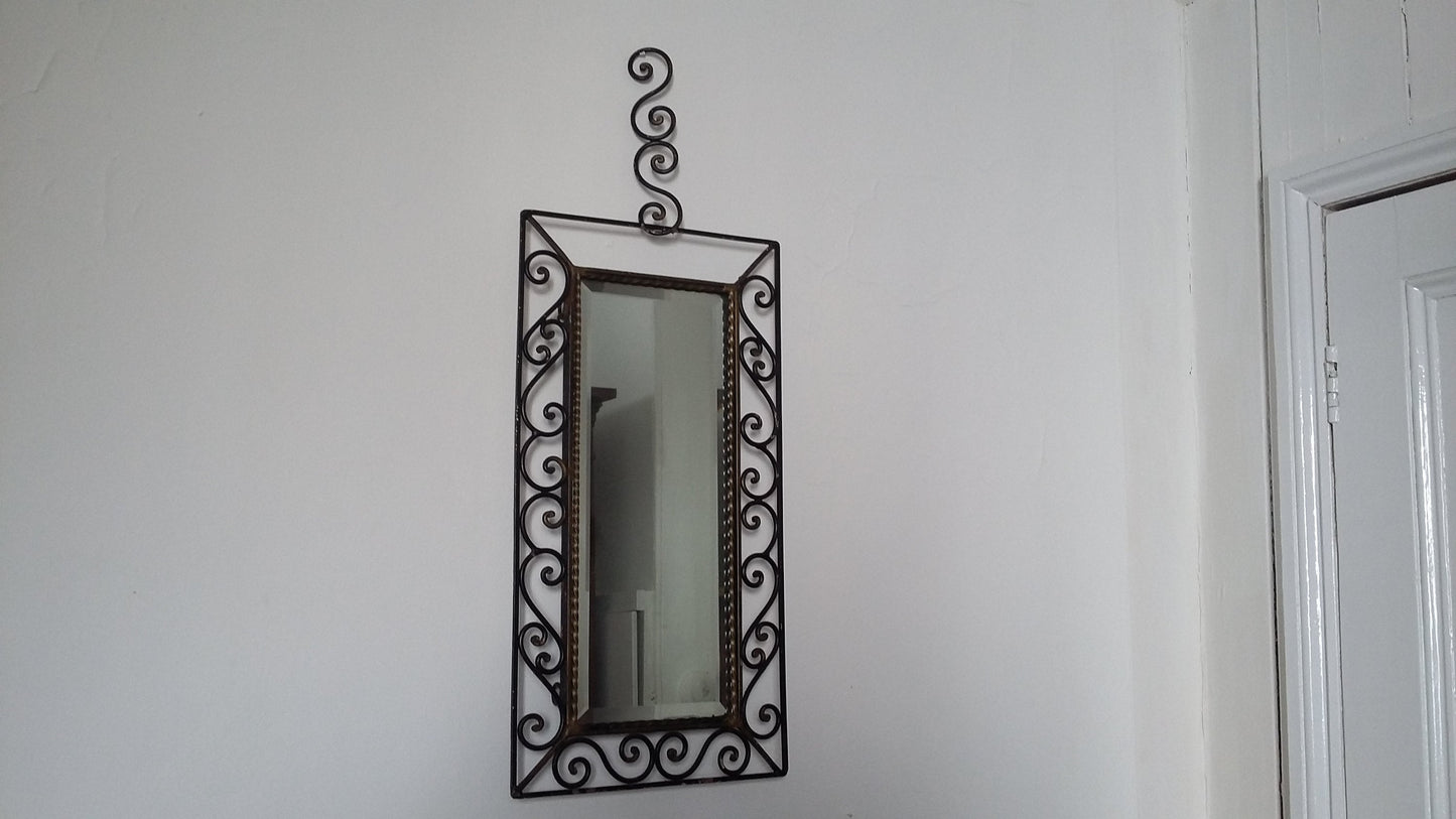 Vintage Metal Quirky Retro Mirror.