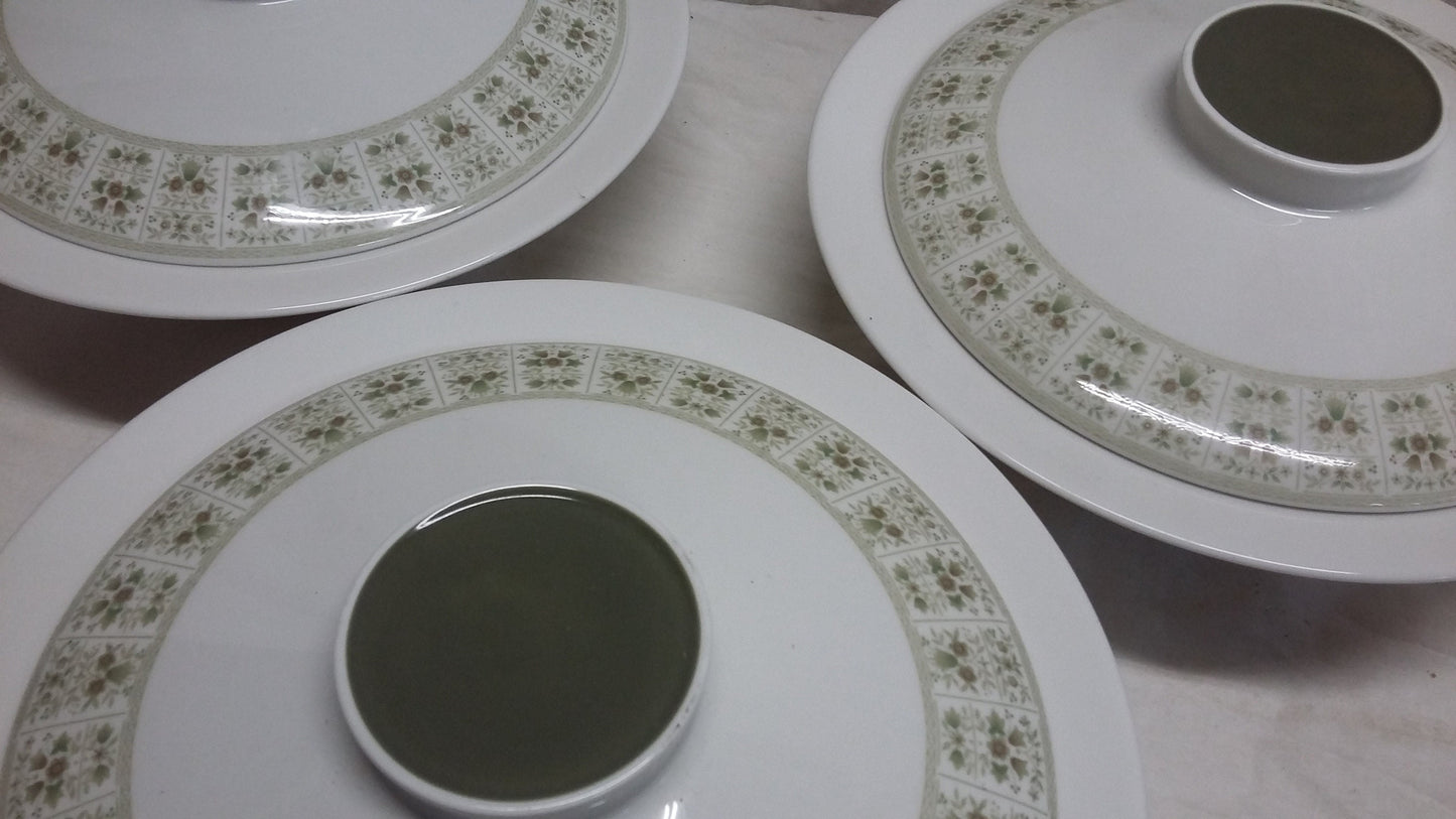 3 Vintage Royal Doulton Serving Tureens Samarra.