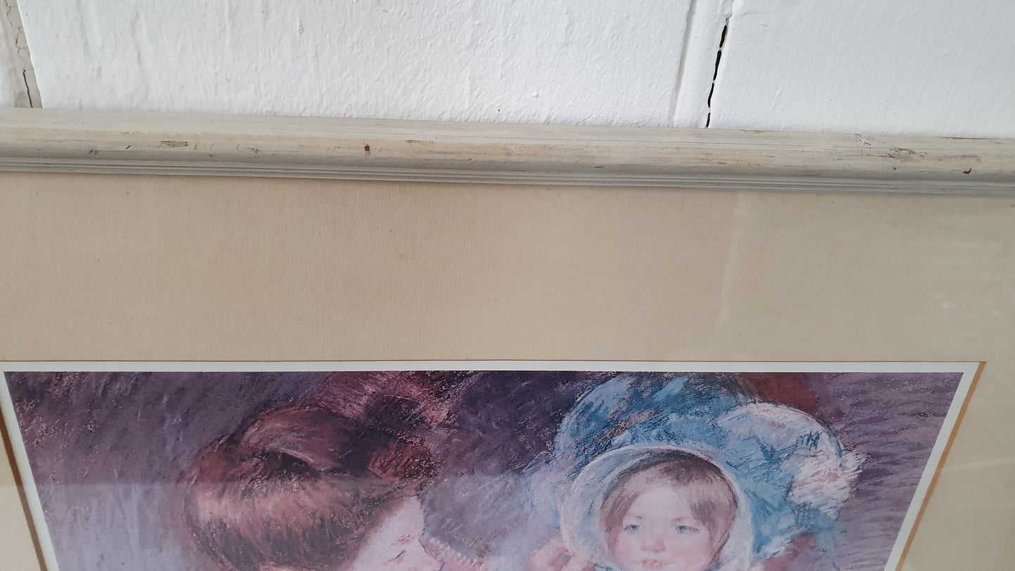 Large Vintage Impressionism Print Mary Cassatt Mother and Little Girl 1905