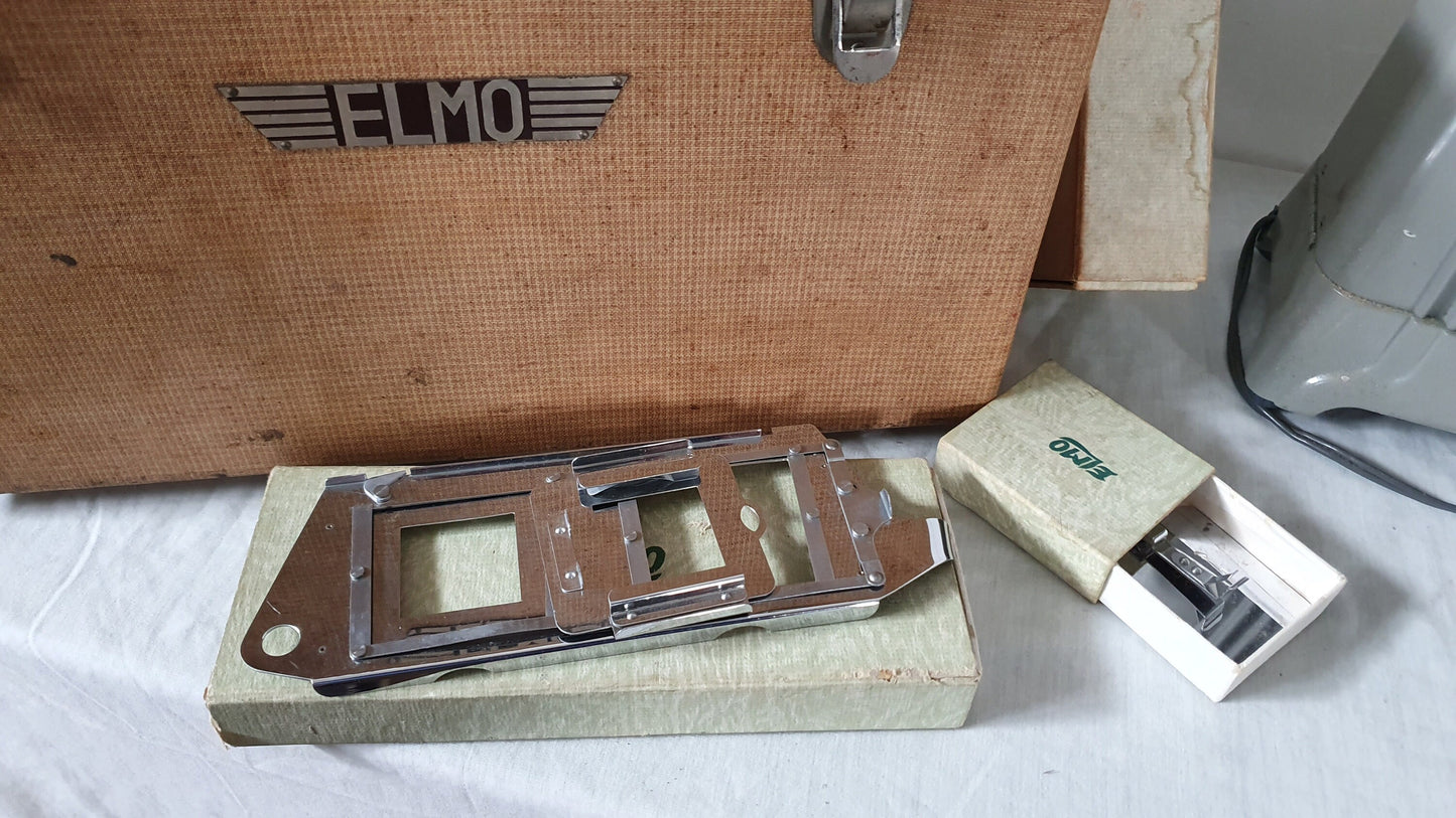 Boxed Elmo Vintage Retro Slide Photo Projector Mid 20th Century