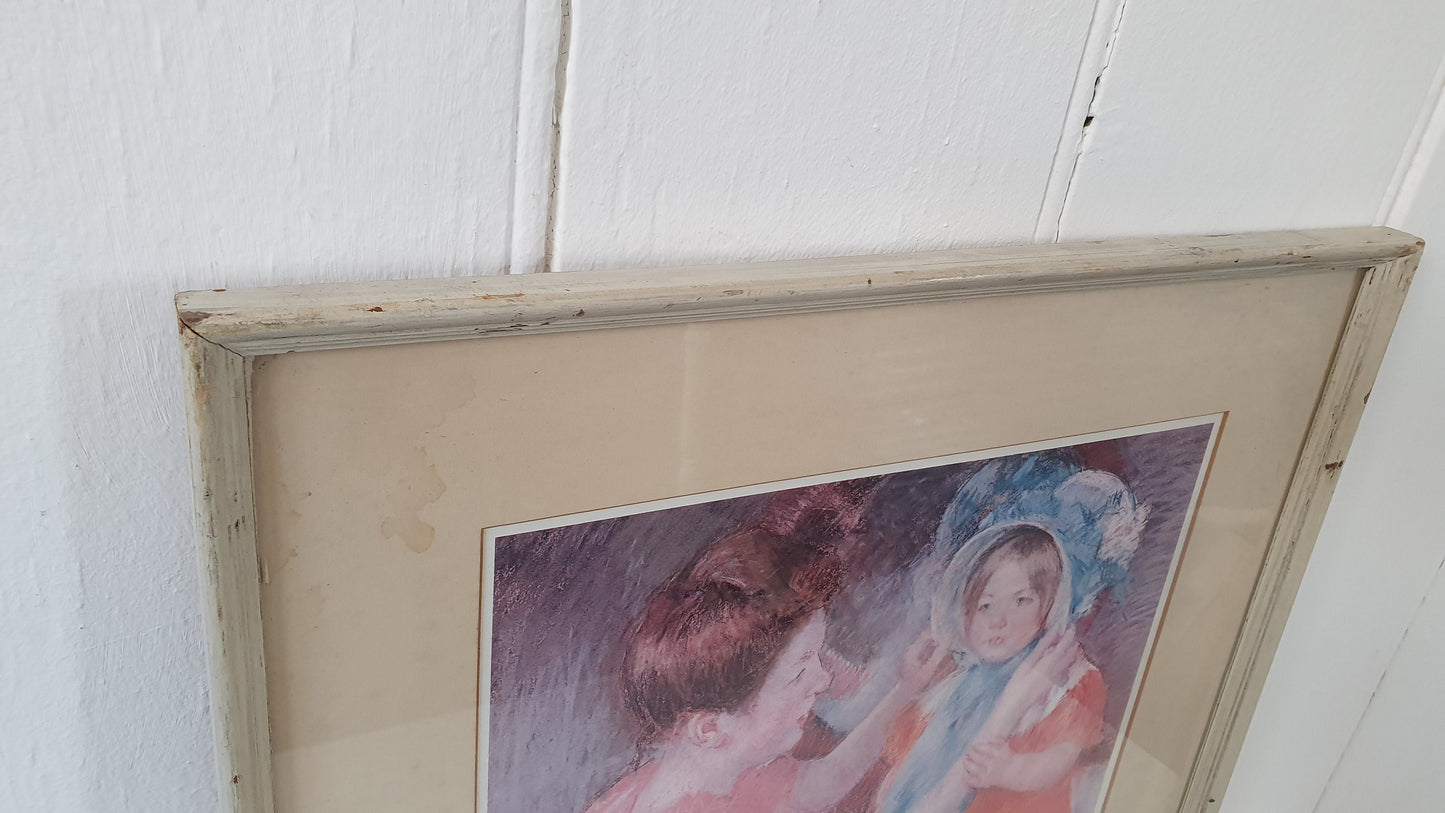 Large Vintage Impressionism Print Mary Cassatt Mother and Little Girl 1905
