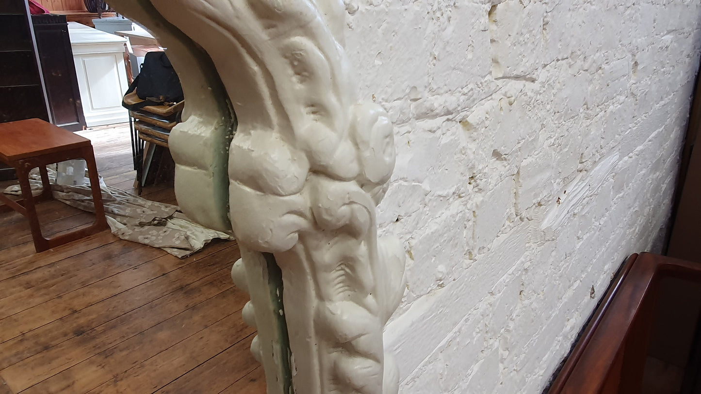 Superb Large Chunky Ornate 60's Plaster Mirror Painted in Farrow and Ball Mirror