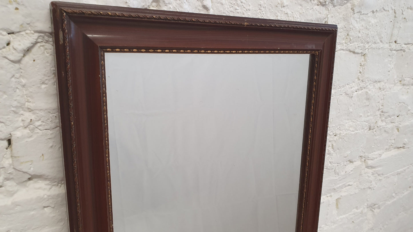 Dark Maroon Vintage Rectangular Mirror