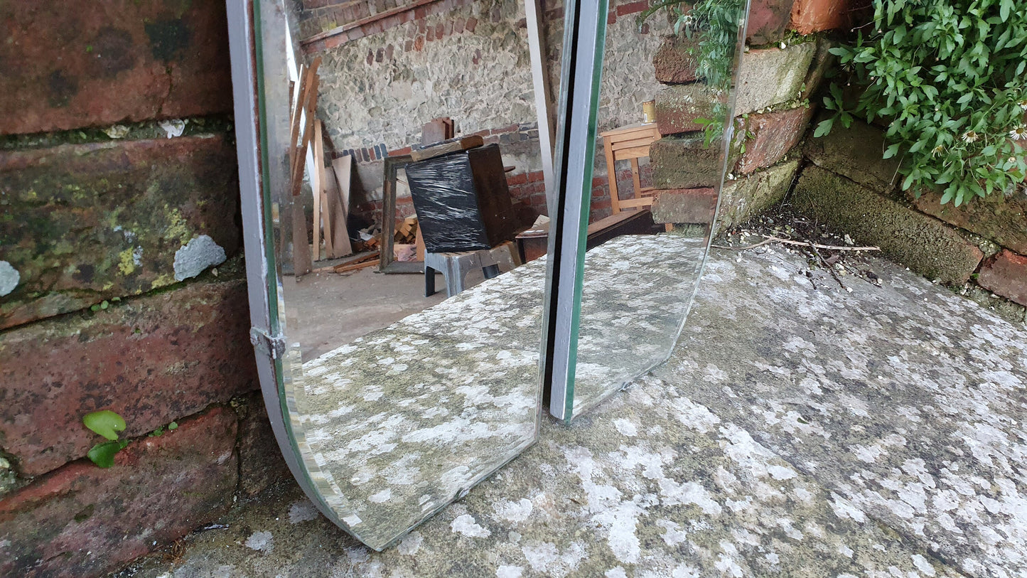 Pair of Vintage Retro 1950’s Bevelled Wall Mirrors