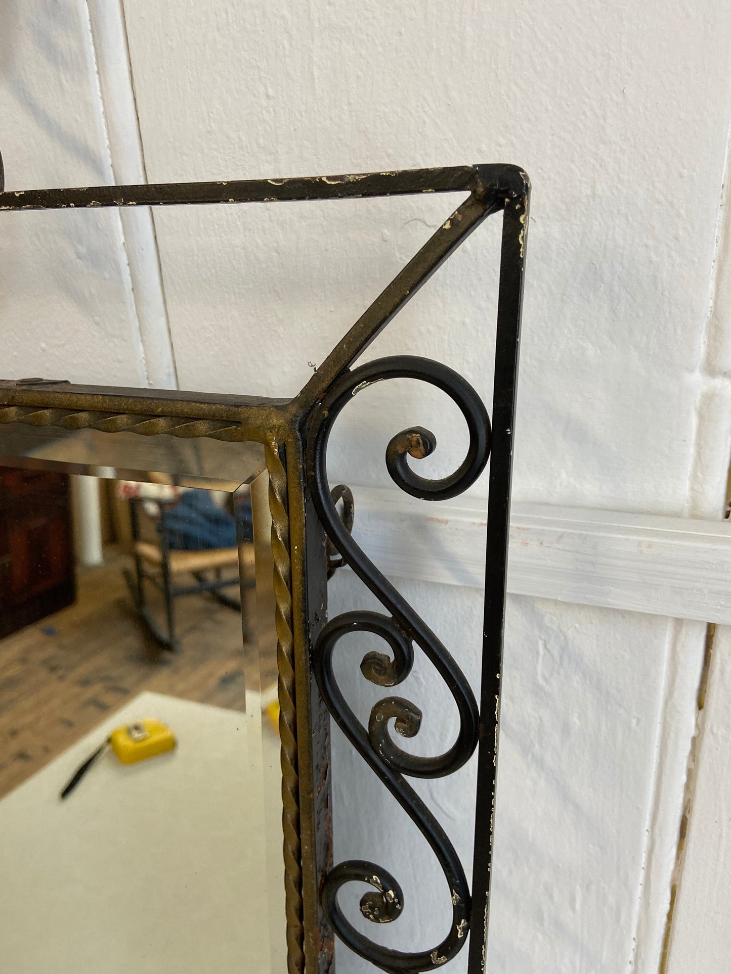 Vintage Metal Quirky Retro Mirror.