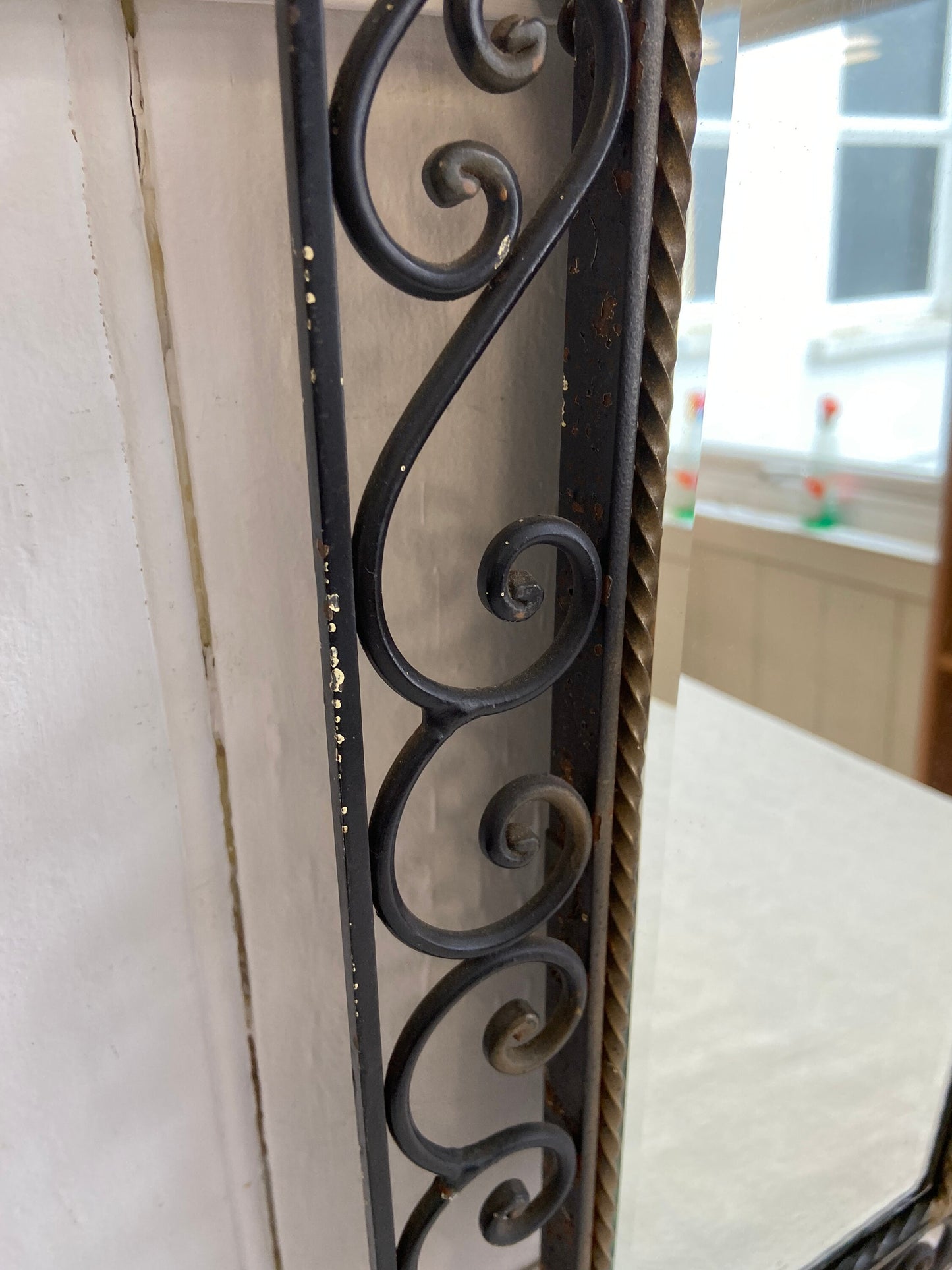 Vintage Metal Quirky Retro Mirror.