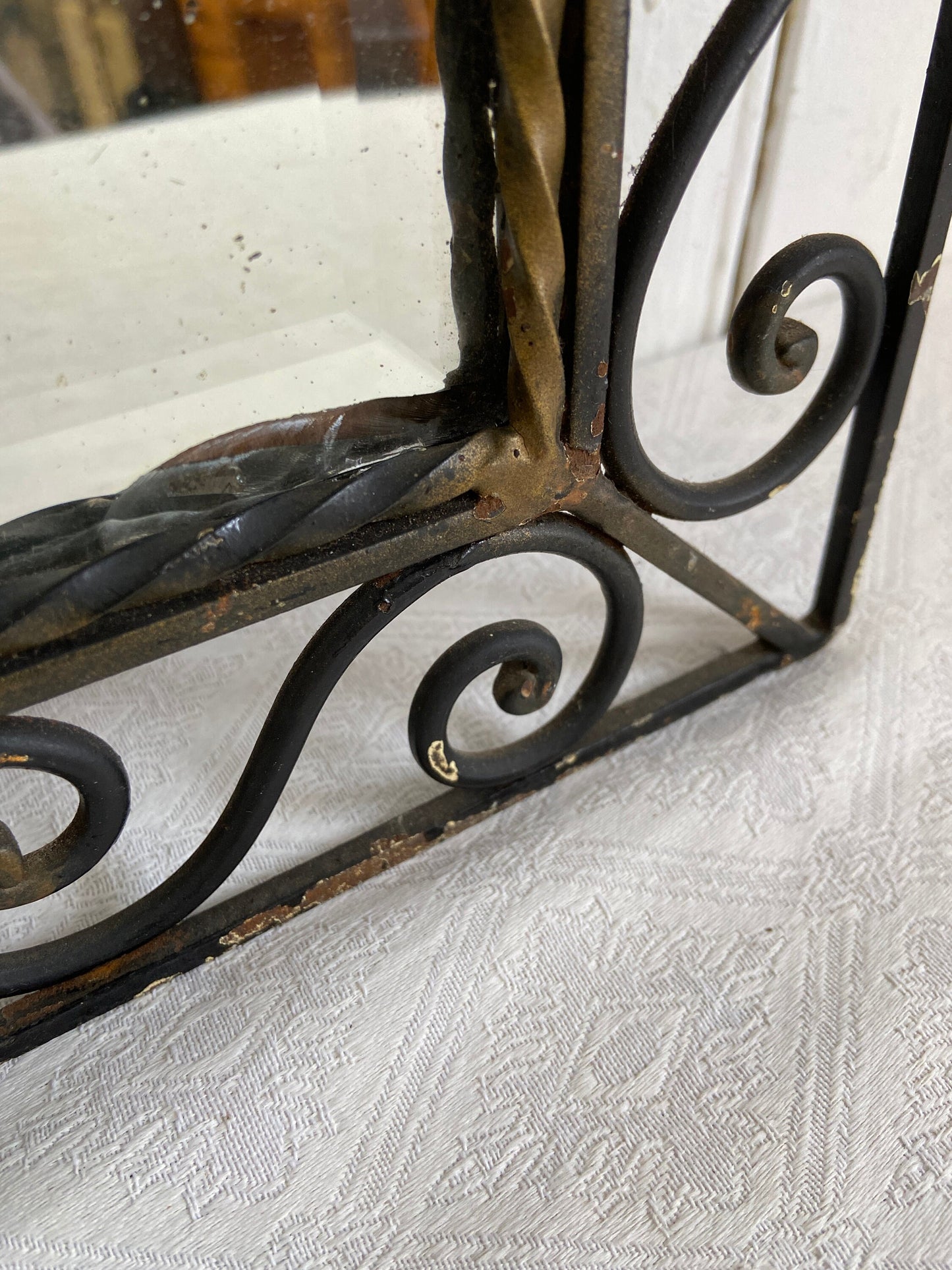 Vintage Metal Quirky Retro Mirror.