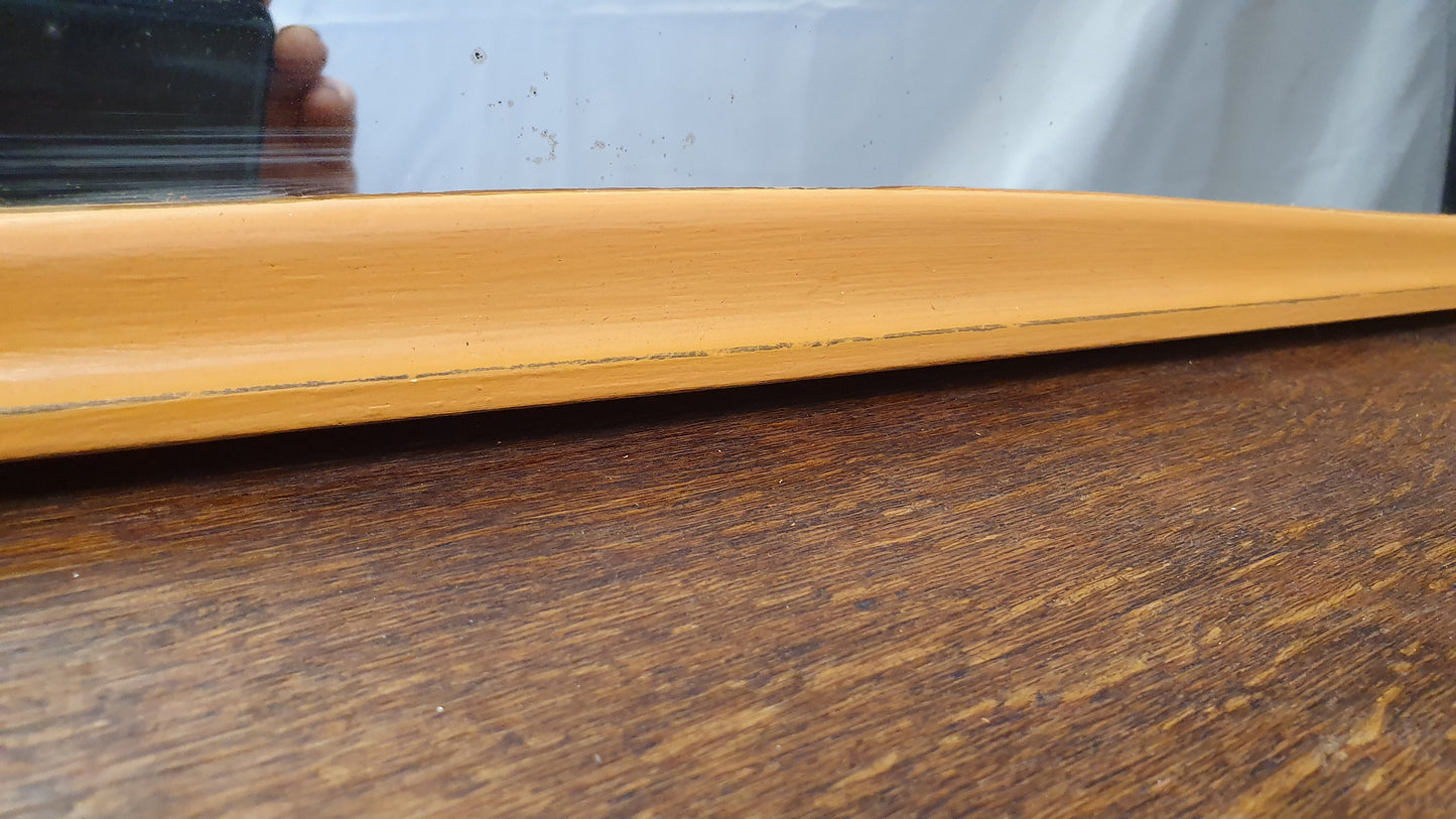 Funky 1960’s Shaped Retro Mirror in Annie Sloan Barcelona Orange Stag