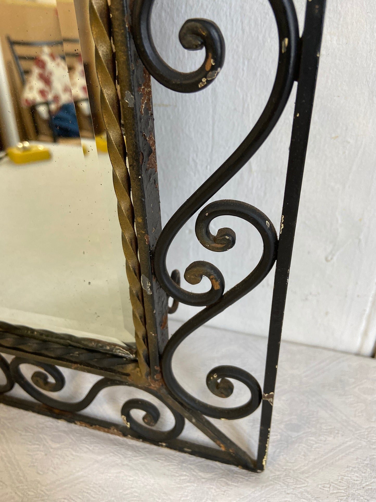 Vintage Metal Quirky Retro Mirror.