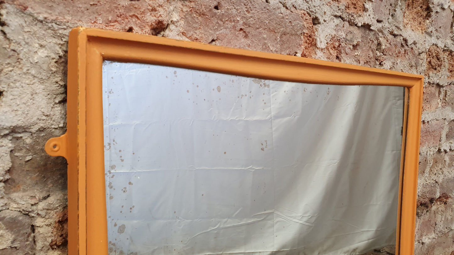 Funky 1960’s Shaped Retro Mirror in Annie Sloan Barcelona Orange Stag