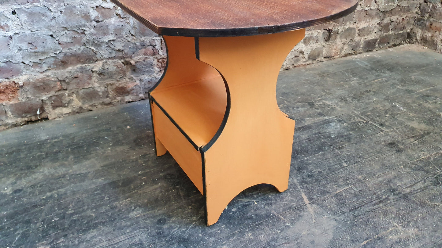 Vintage Retro Hand Painted Work Box Side Coffee Table Stool in Annie Sloan and Farrow and Ball