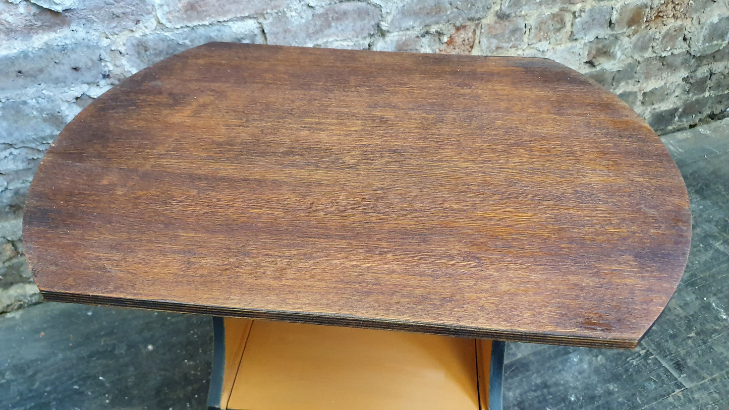 Vintage Retro Hand Painted Work Box Side Coffee Table Stool in Annie Sloan and Farrow and Ball
