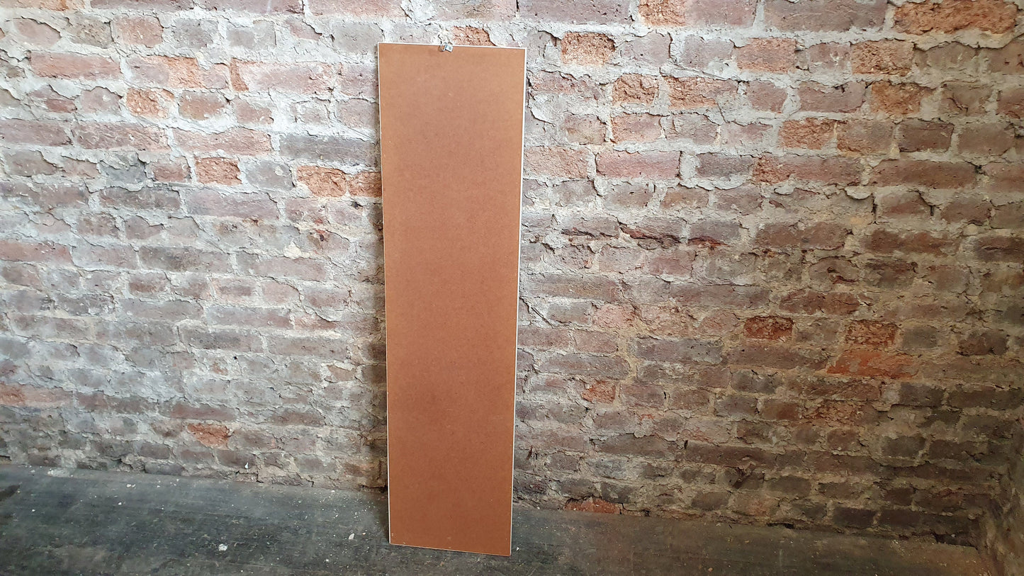 Classic Long Painted White and Gold Long White Mirror 123 x 31 cm