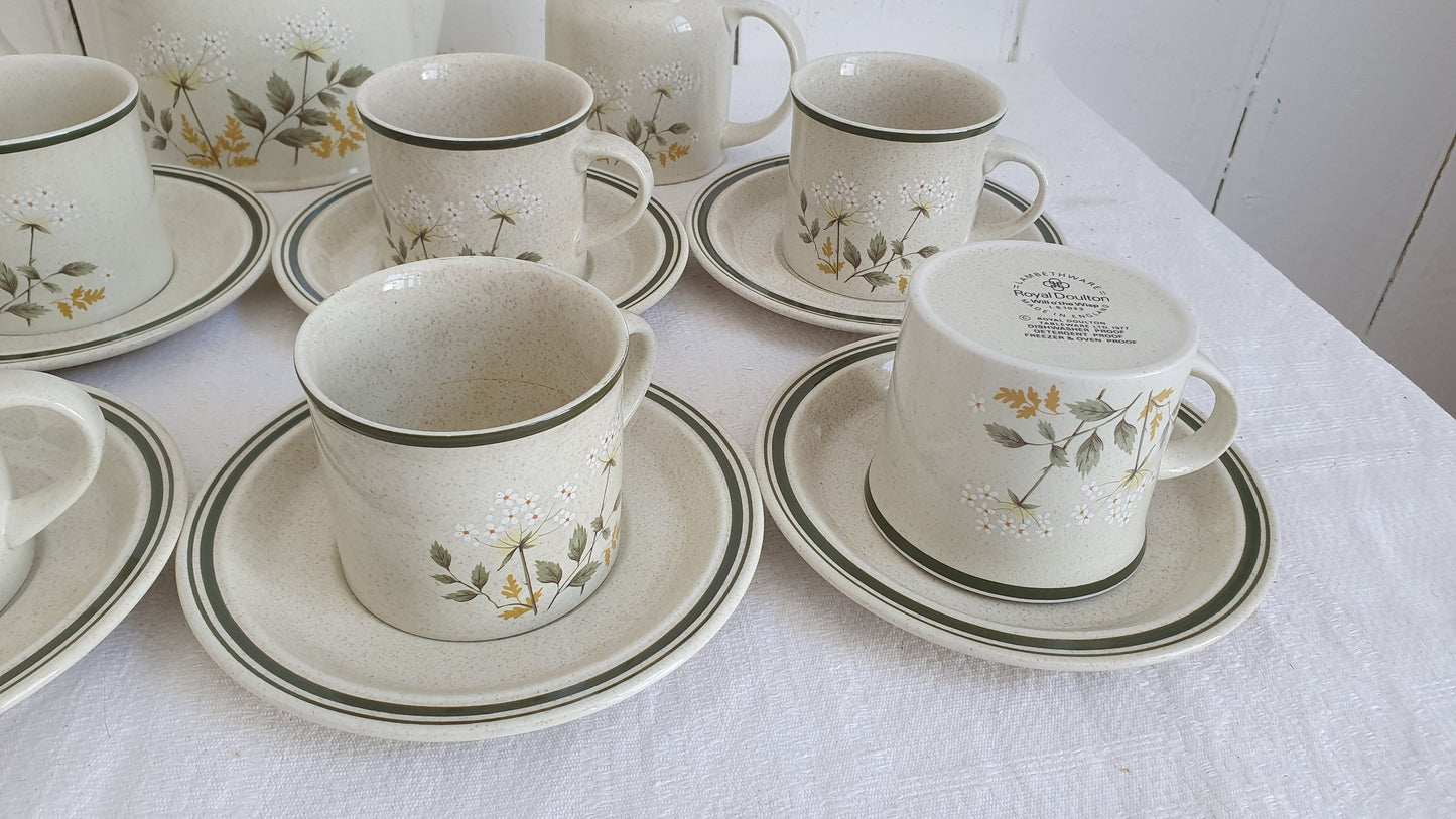 Quality Vintage Retro Tea Set Tea Service For 6 1977 Will ‘o The Wisp Royal Doulton