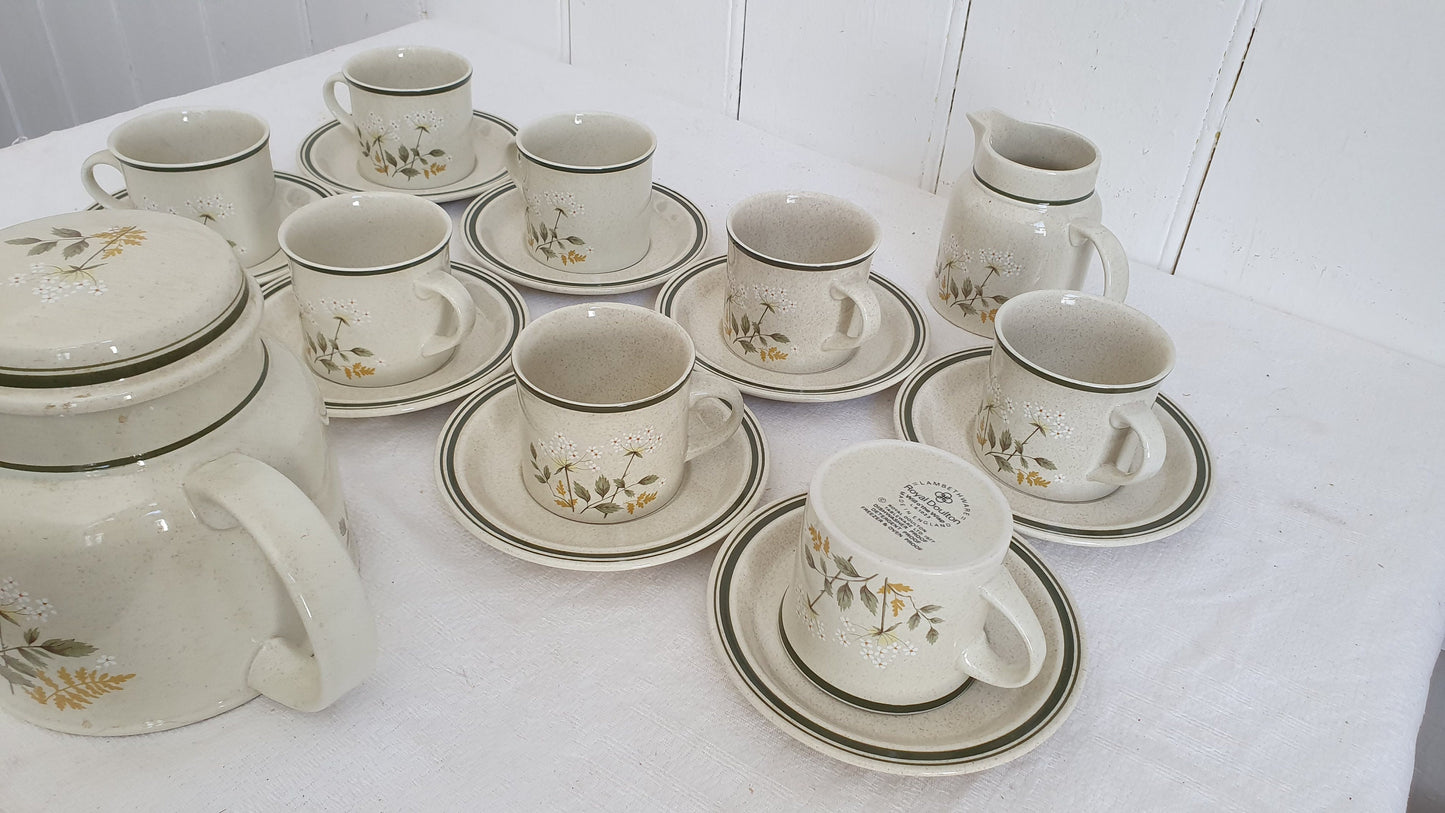 Quality Vintage Retro Tea Set Tea Service For 6 1977 Will ‘o The Wisp Royal Doulton