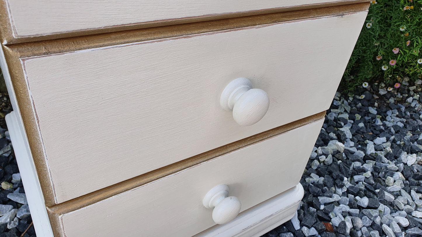 Top Quality Hand Painted in Farrow and Ball Bedside Table chest of Drawers Sustainable Scandinavian Pine