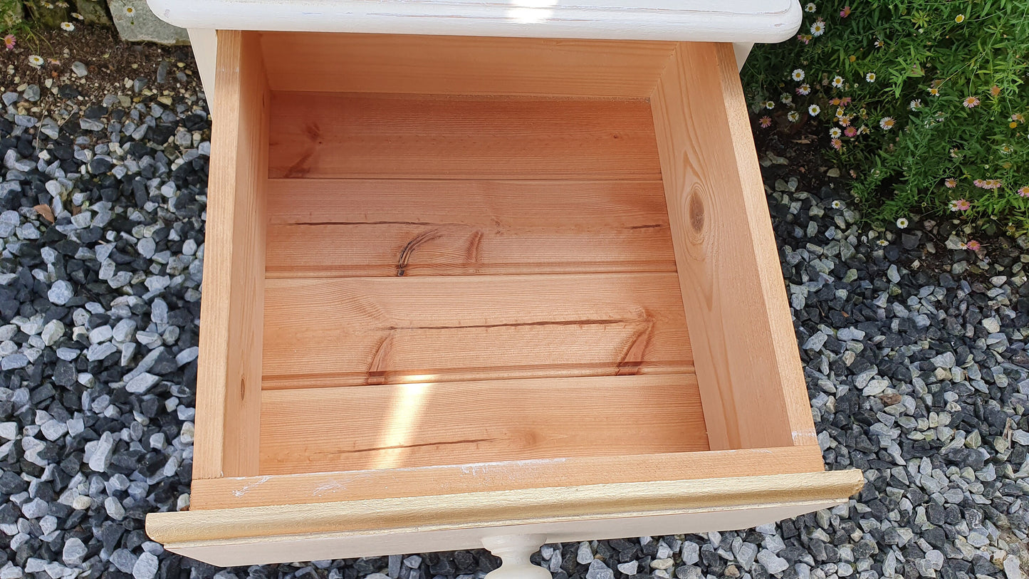 Top Quality Hand Painted in Farrow and Ball Bedside Table chest of Drawers Sustainable Scandinavian Pine