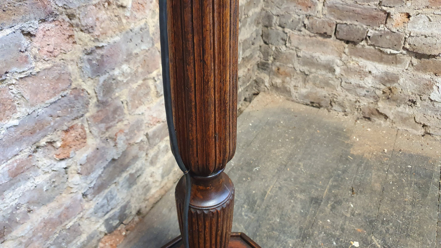 Unique Vintage Bespoke Mahogany Standard Lamp Old Ship’s Decoration