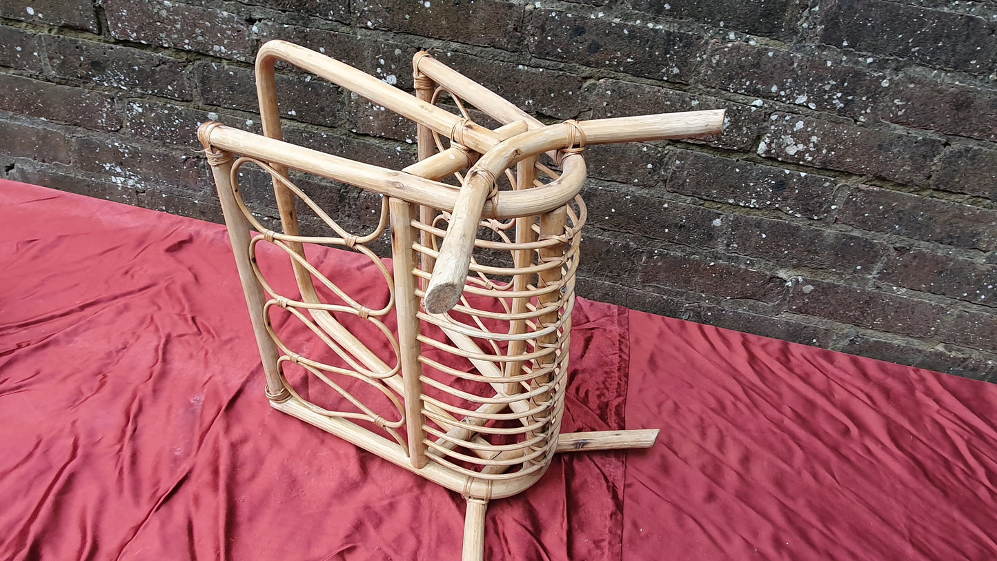 Vintage Bamboo Age Worn Vintage Magazine Rack Home and Garden