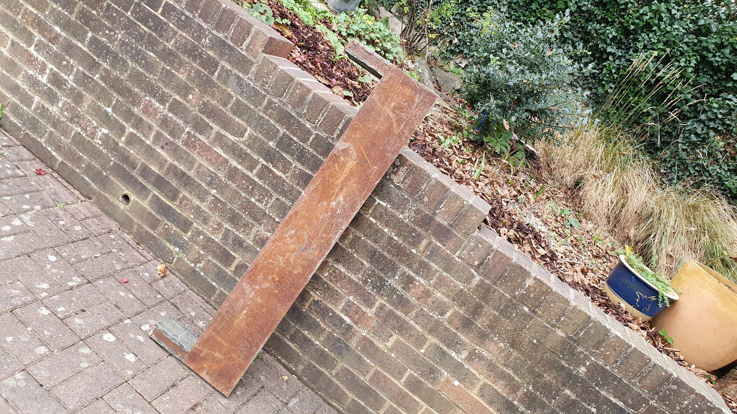 Large Vintage Copper Fireplace Fender Fire Curb Oxidised