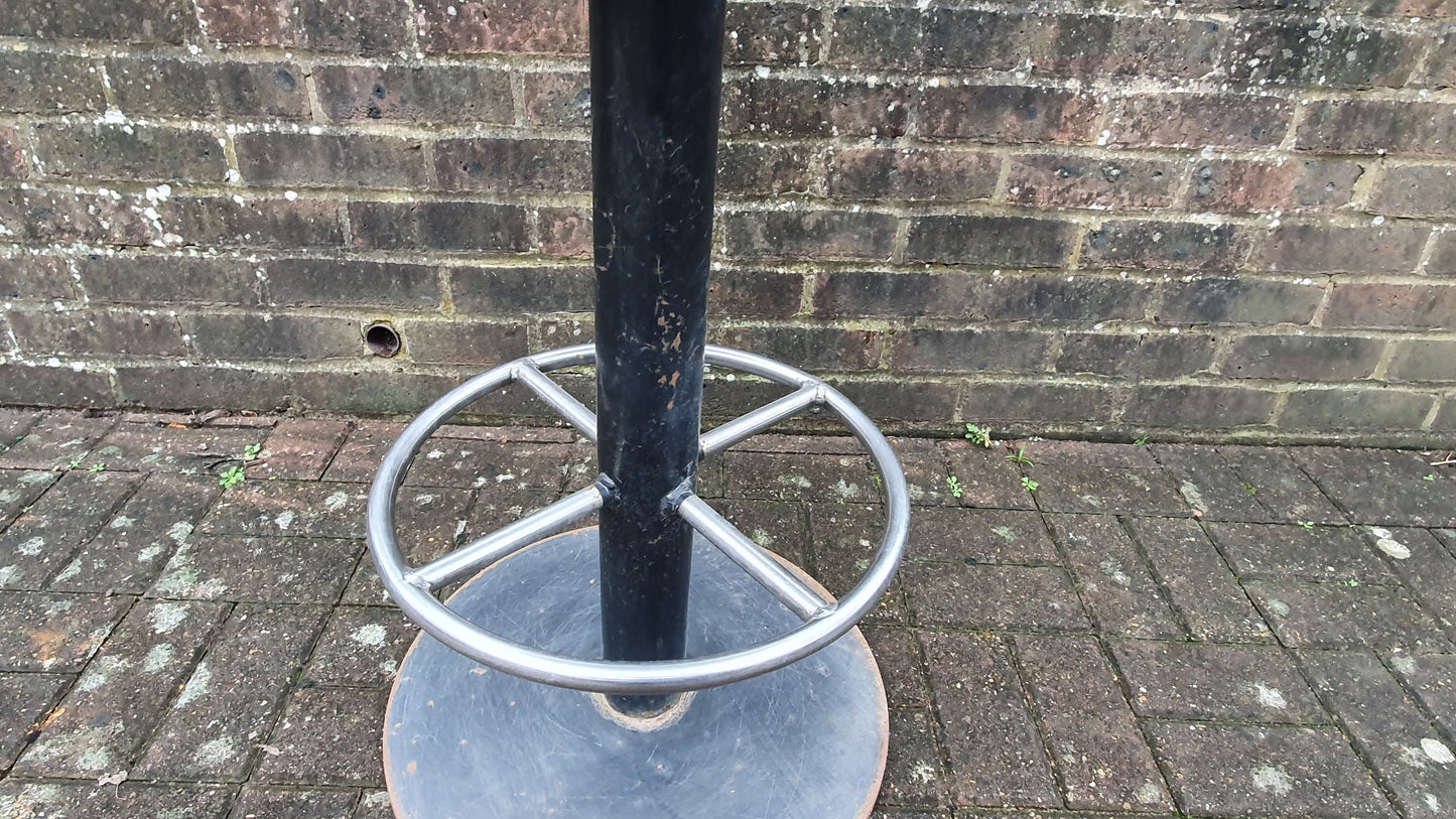 26 kg Vintage 70's Retro Bar Stool Solid Iron Chrome Leatherette Superb Quality and Style