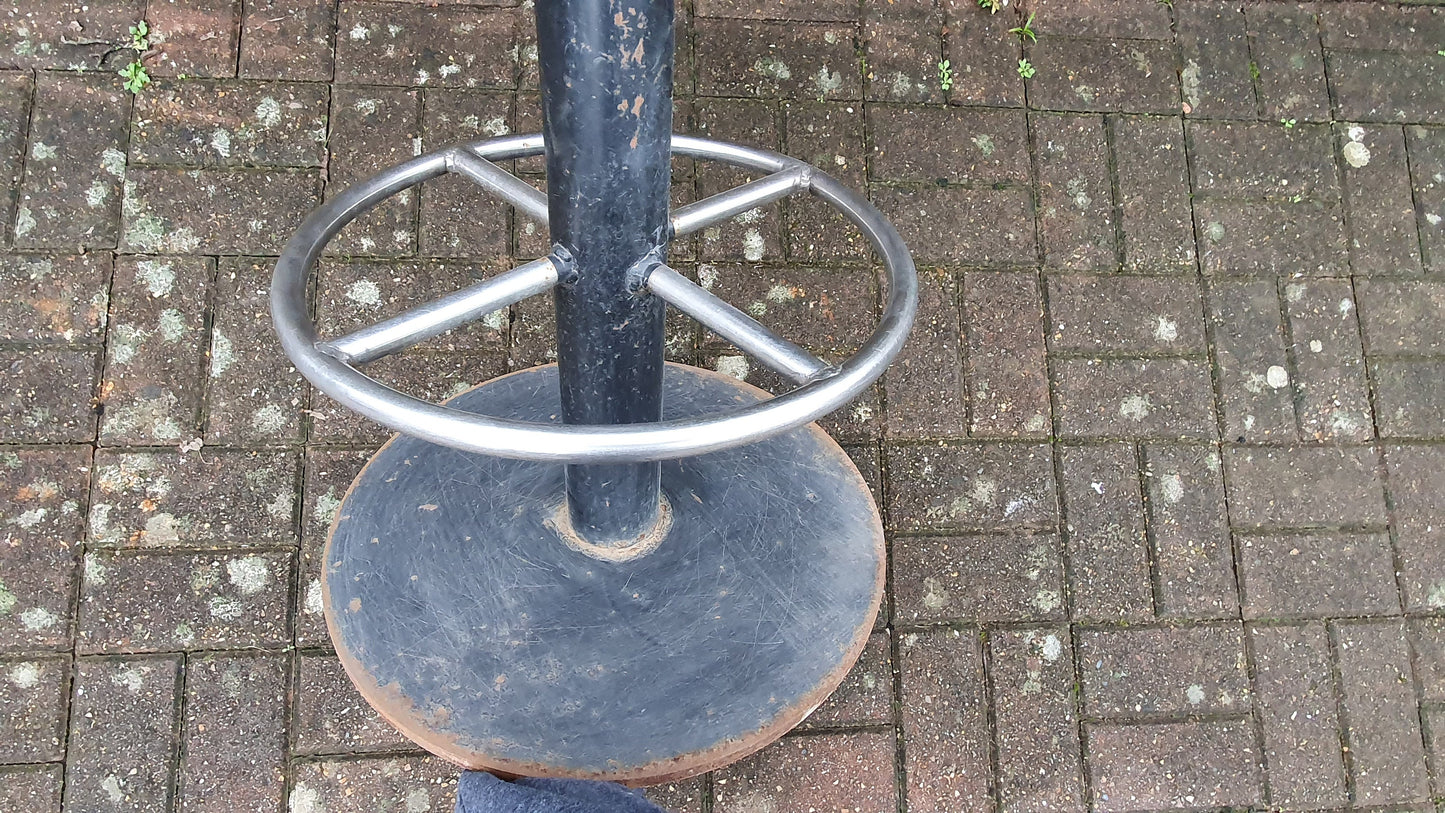 26 kg Vintage 70's Retro Bar Stool Solid Iron Chrome Leatherette Superb Quality and Style