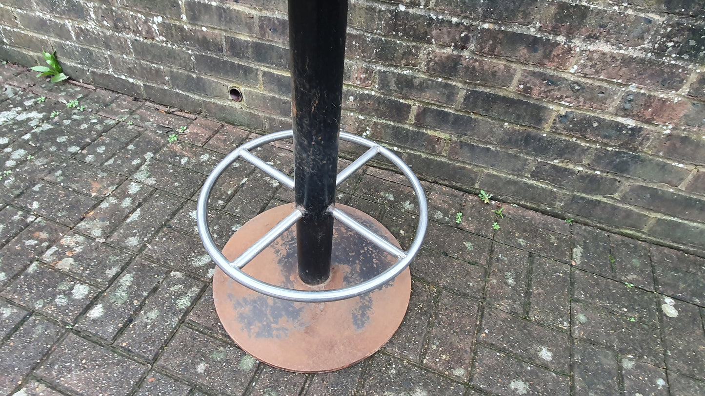 26 kg Vintage 70's Retro Bar Stool Solid Iron Chrome Leatherette Superb Quality and Style