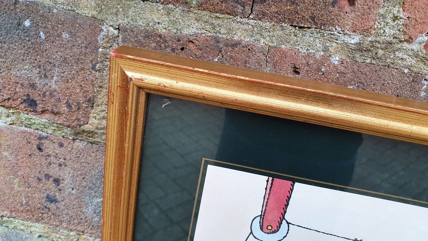 18 William Appleby Hunt Pipe Smoking Artwork Print Gold Block Tobacco Advertisement Framed Advert Heath Robinson ...esque