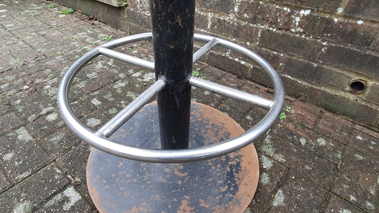 26 kg Vintage 70's Retro Bar Stool Solid Iron Chrome Leatherette Superb Quality and Style