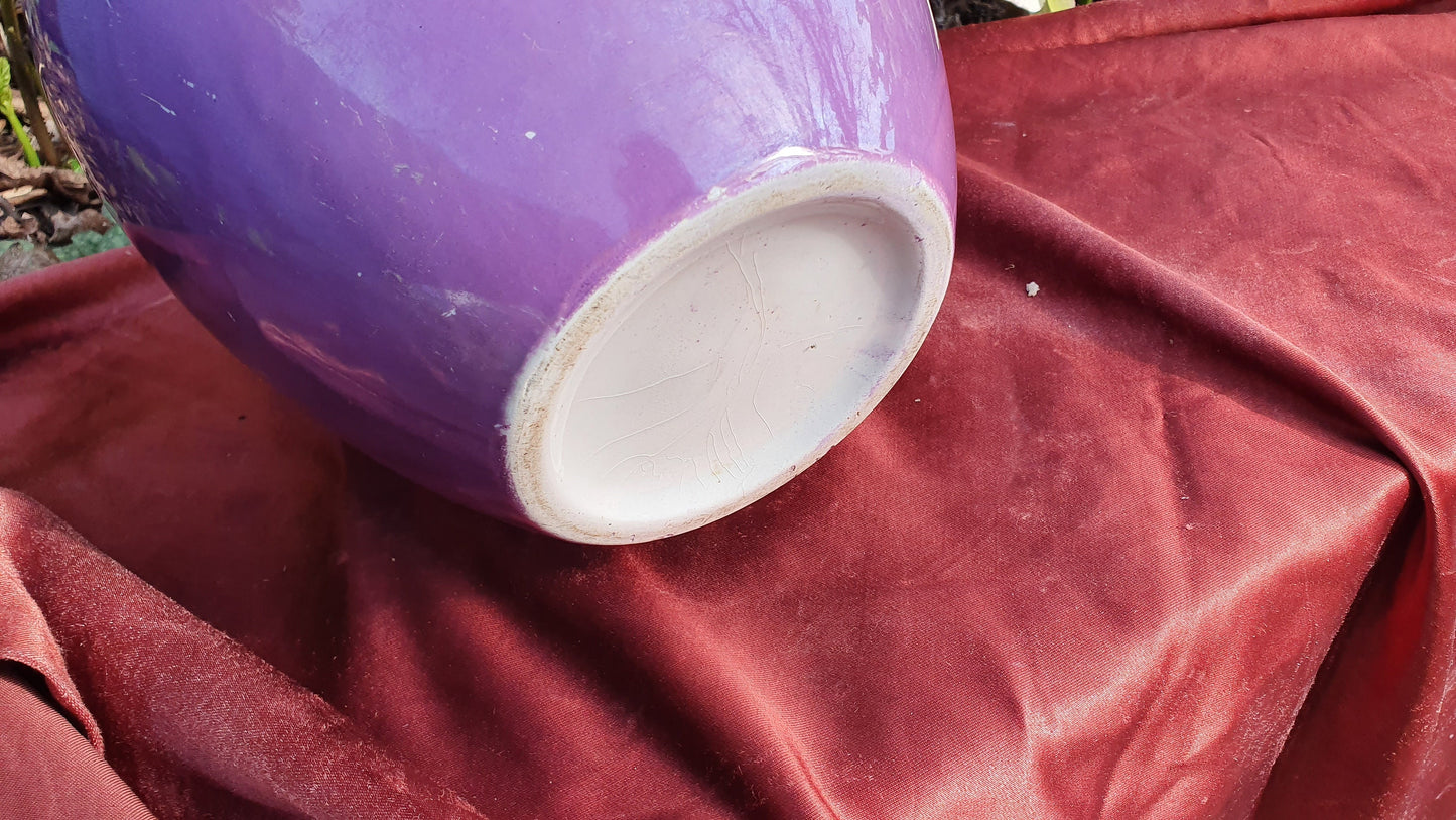 Huge Mauve Vintage Ewer Jug From Basin Set Ceramic Jug 1920’s.