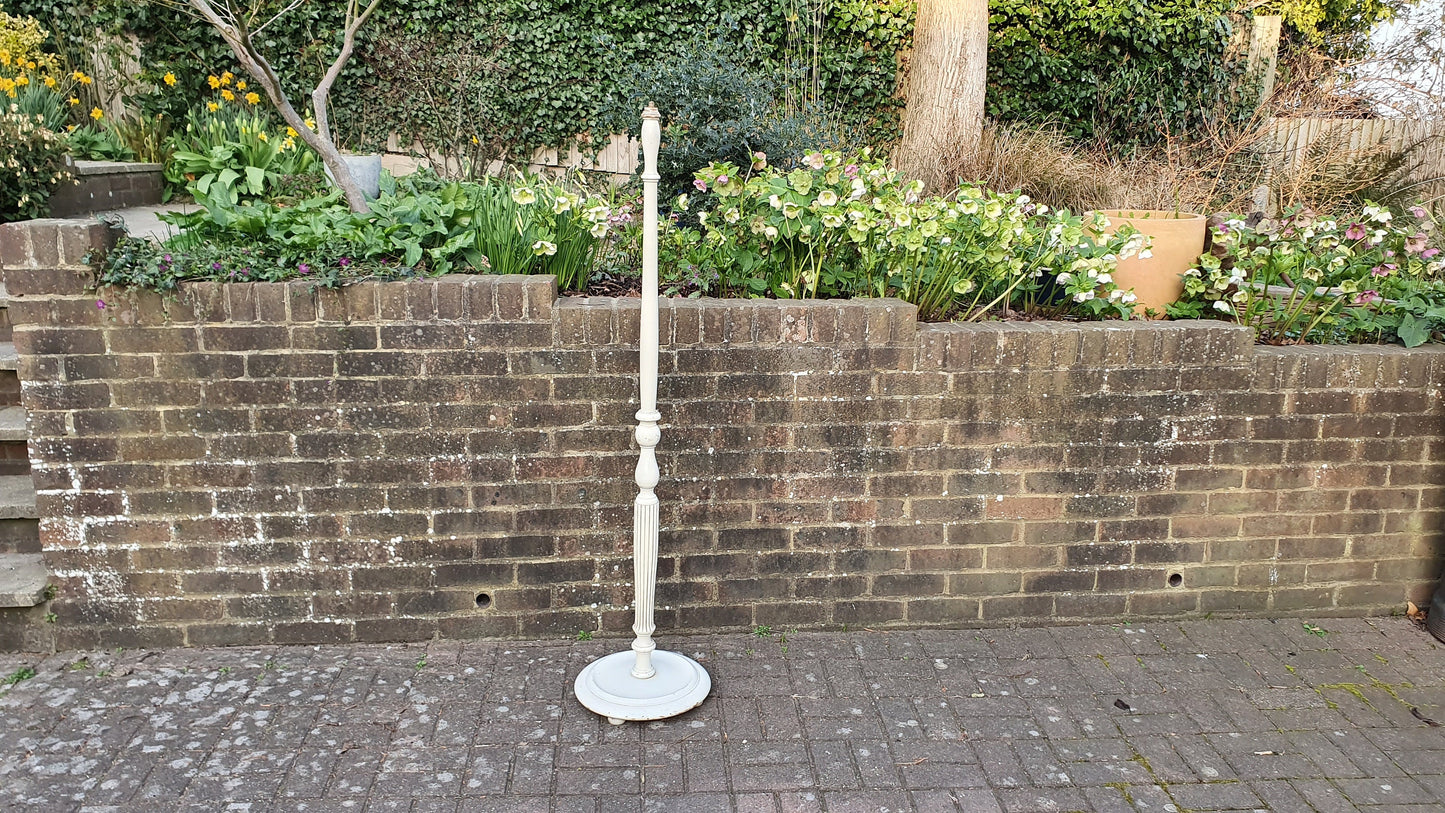 Vintage 1920’s Painted Standard Lamp Turned Fluted Floor