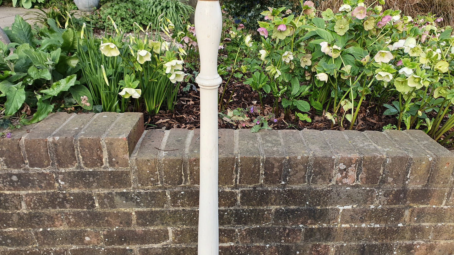 Vintage 1920’s Painted Standard Lamp Turned Fluted Floor