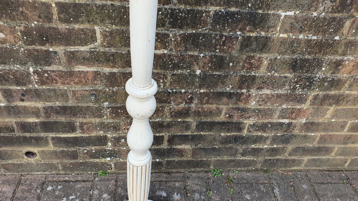 Vintage 1920’s Painted Standard Lamp Turned Fluted Floor