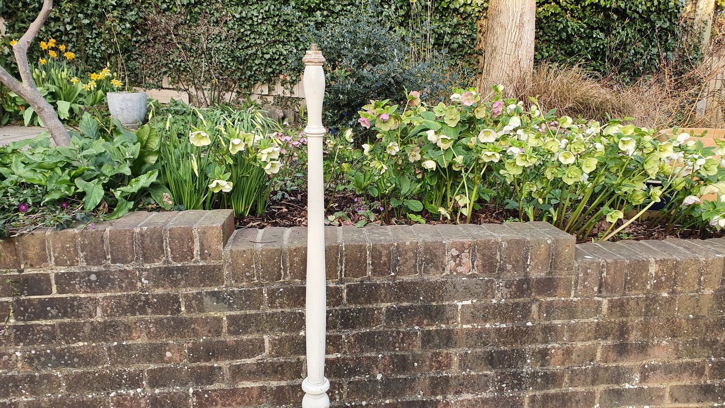Vintage 1920’s Painted Standard Lamp Turned Fluted Floor
