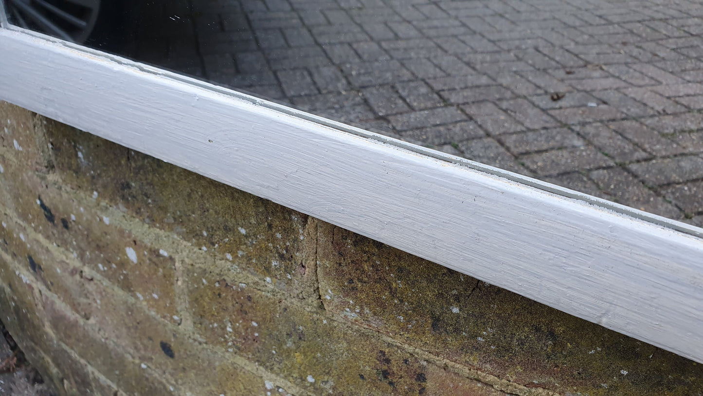 Unique Hand Painted Bespoke Mirror in Farrow and Ball White and French Chic Grey