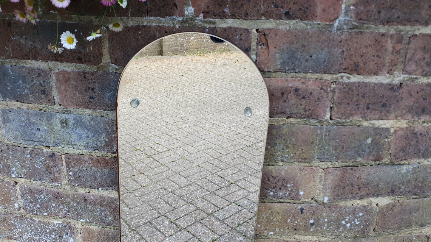 Vintage Retro Arched Wall Mirror Diamond Studs.