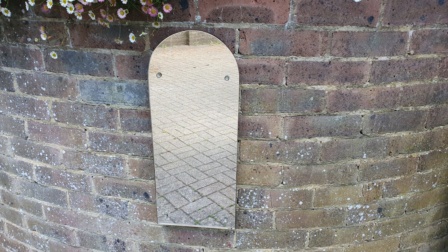Vintage Retro Arched Wall Mirror Diamond Studs.