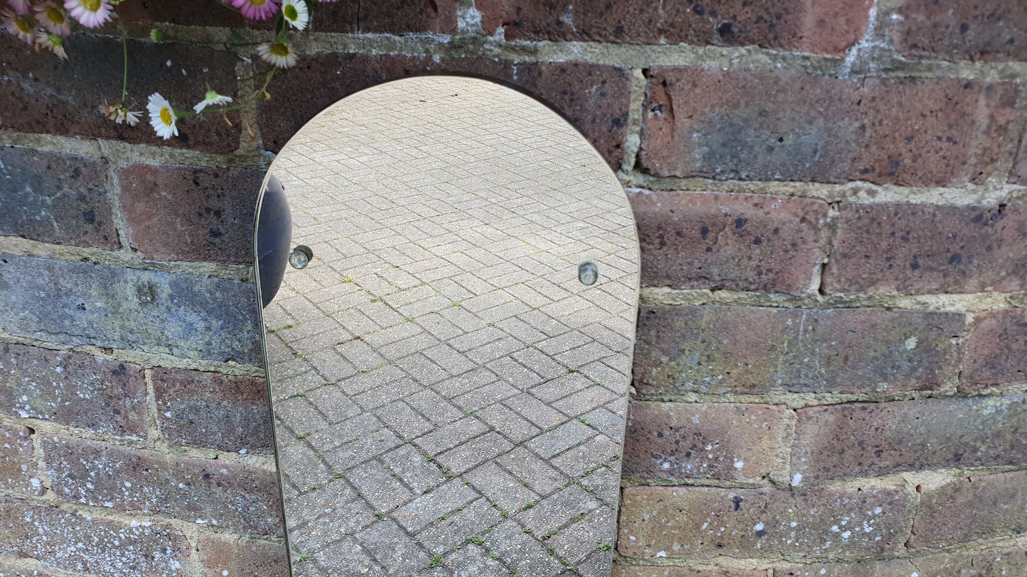 Vintage Retro Arched Wall Mirror Diamond Studs.