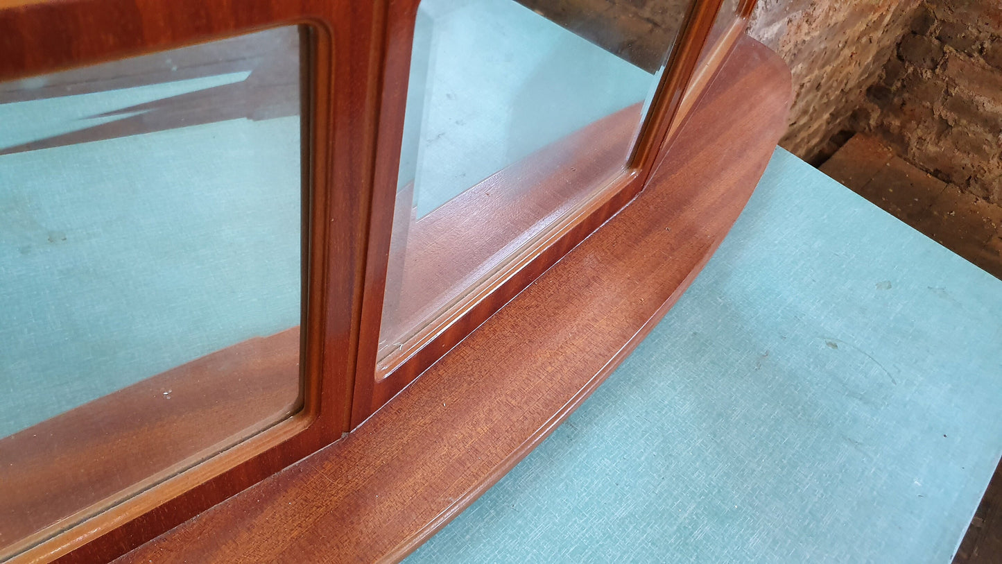 Vintage Retro 1970’s Curved Wall Mirror G Plan gplan Over Mantel Mantle