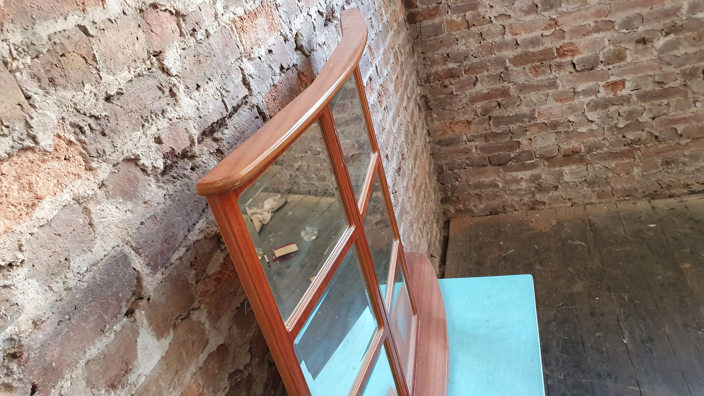 Vintage Retro 1970’s Curved Wall Mirror G Plan gplan Over Mantel Mantle