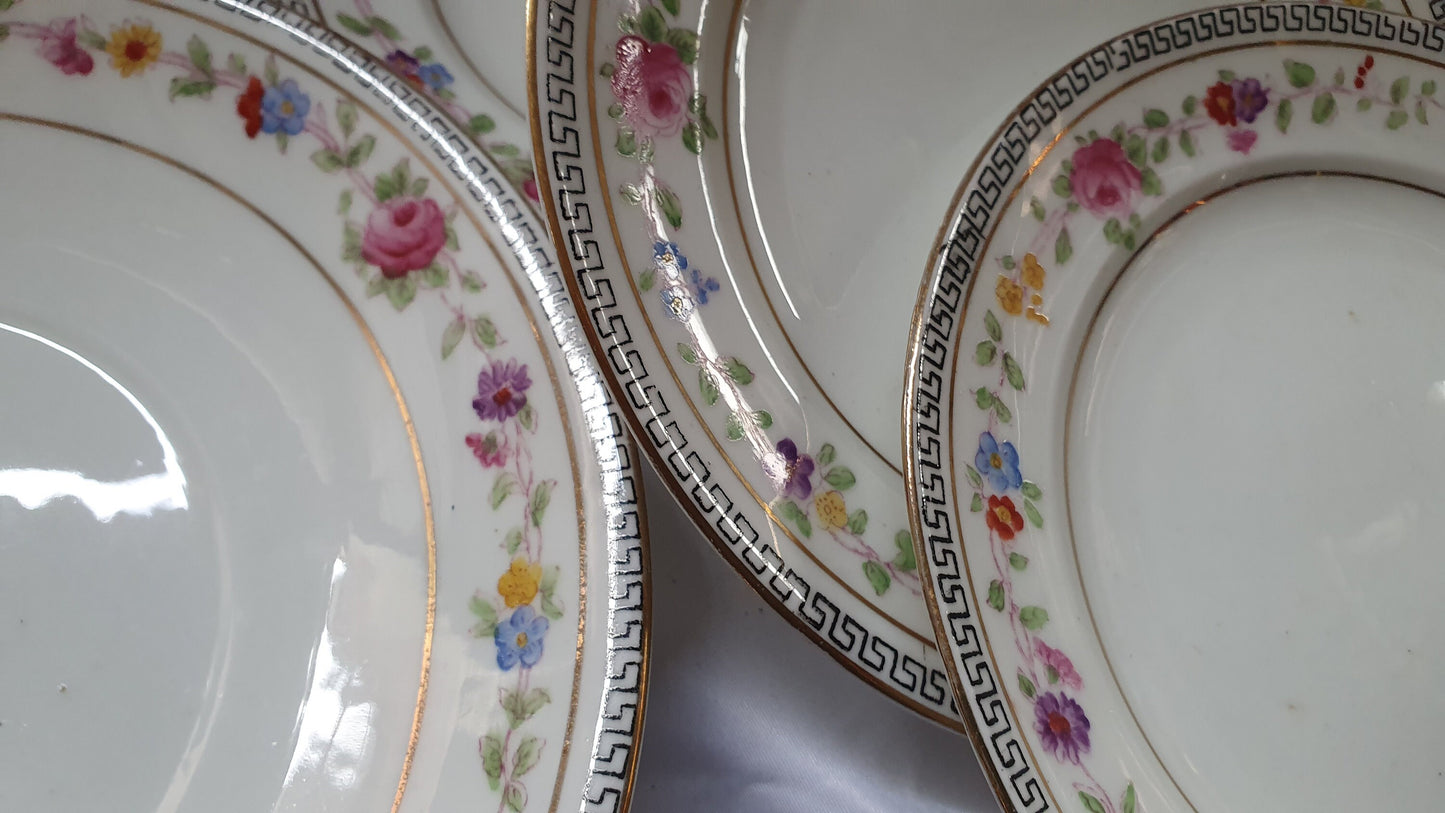 Vintage Late Victorian Floral Flower Tea Service Hand Painted