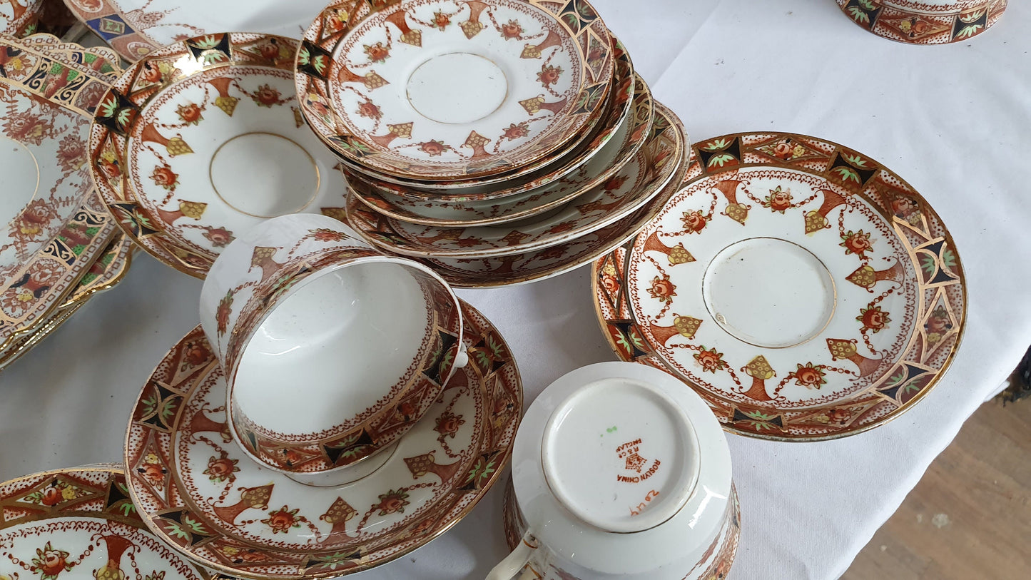 Large Collection Various c1900 Vintage Tea Ware Service Cups Saucers Plates Carlisle Ware Tea Party! Mix and Match.