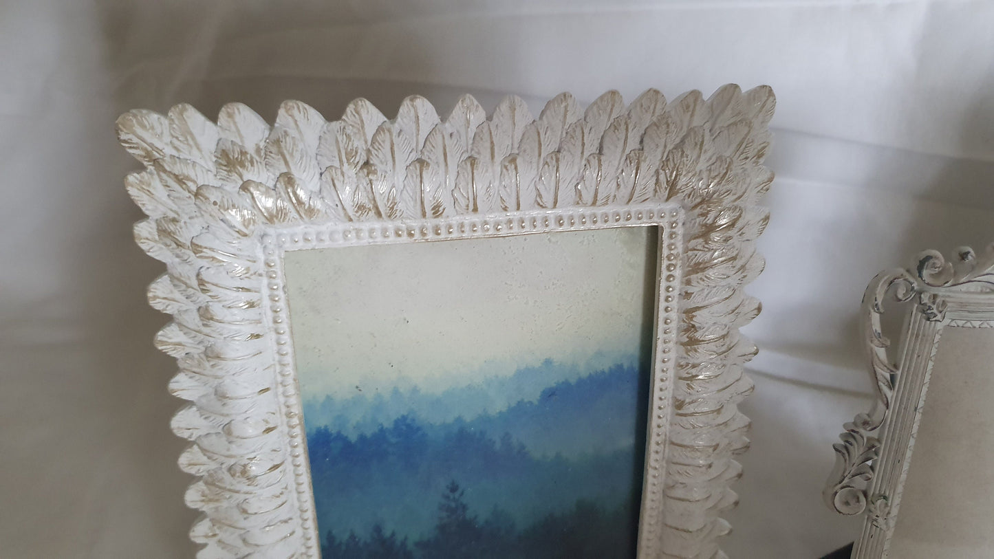 3 Ornate Metal Decorative Photo Picture Frame Freestanding Glazed