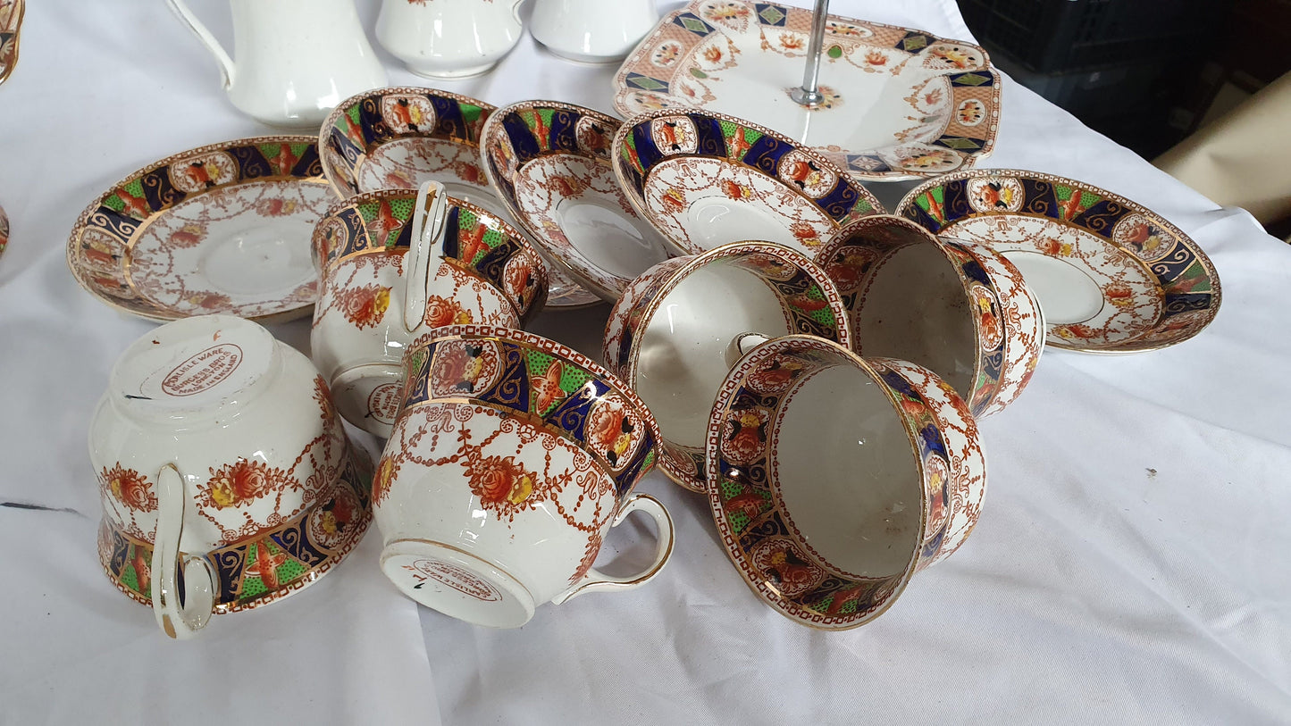 Large Collection Various c1900 Vintage Tea Ware Service Cups Saucers Plates Carlisle Ware Tea Party! Mix and Match.
