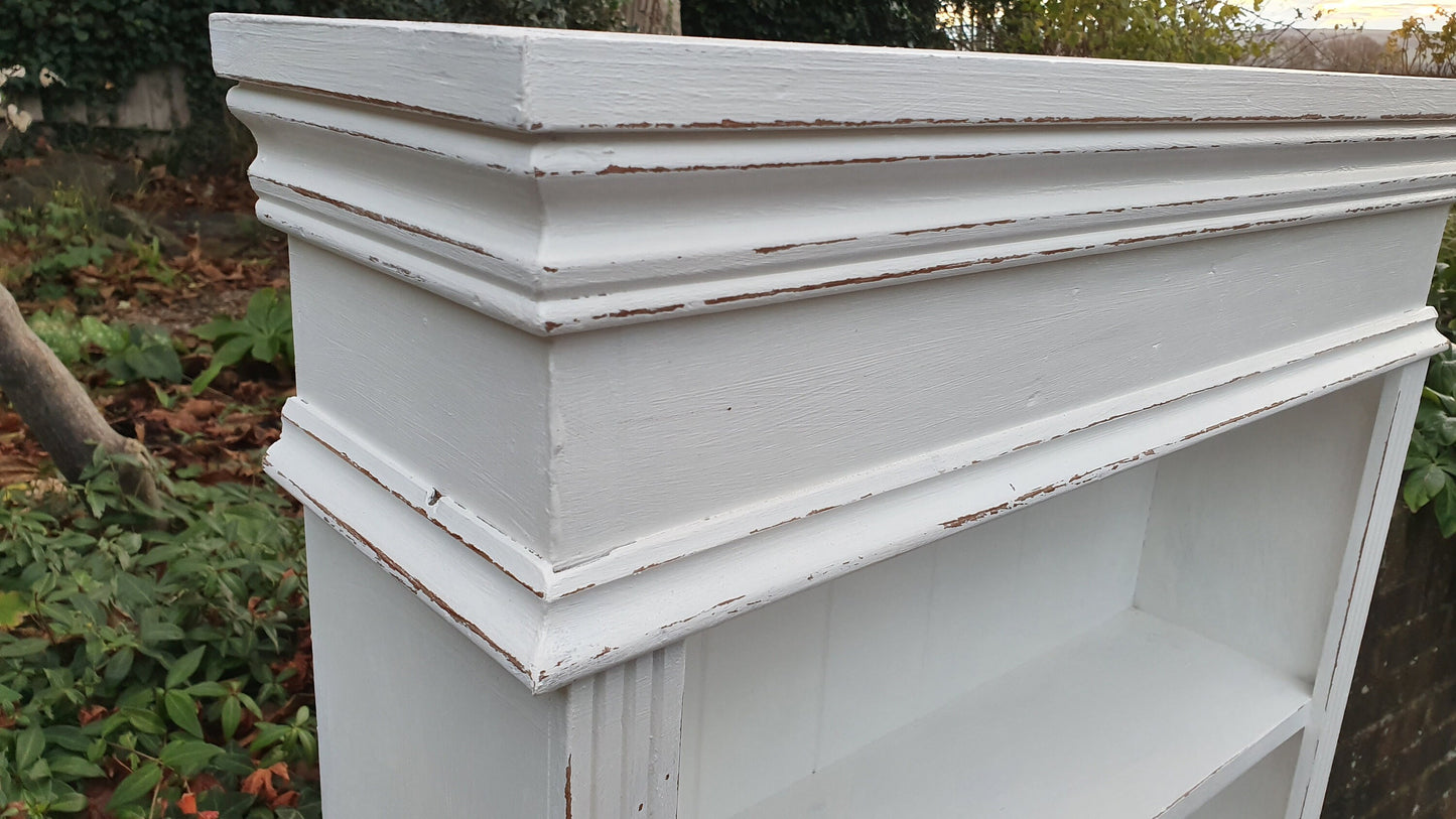 Solid Pine Painted Decorative Wall Shelves in Farrow and Ball Wimborne White