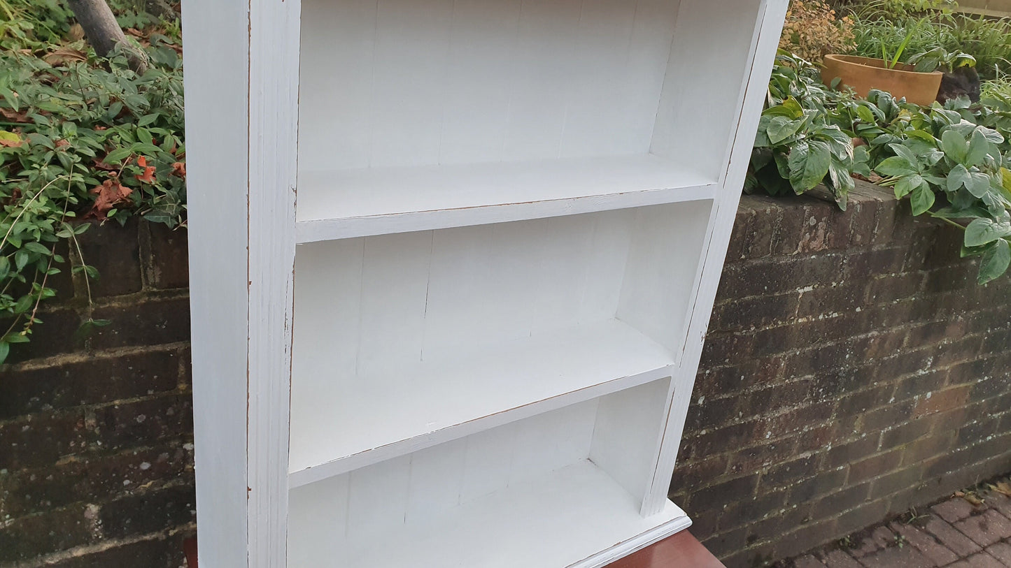 Solid Pine Painted Decorative Wall Shelves in Farrow and Ball Wimborne White