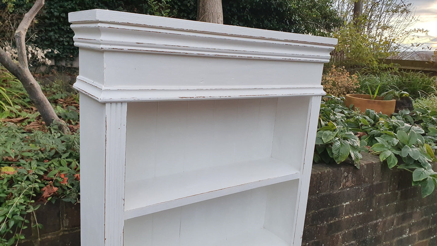 Solid Pine Painted Decorative Wall Shelves in Farrow and Ball Wimborne White