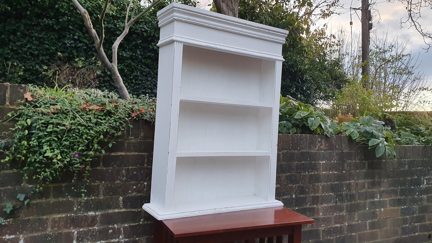 Solid Pine Painted Decorative Wall Shelves in Farrow and Ball Wimborne White
