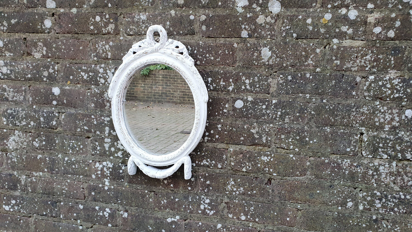 Vintage Painted 1970’s Plaster Mirror in Farrow ad Ball Hand Painted Upcycled.