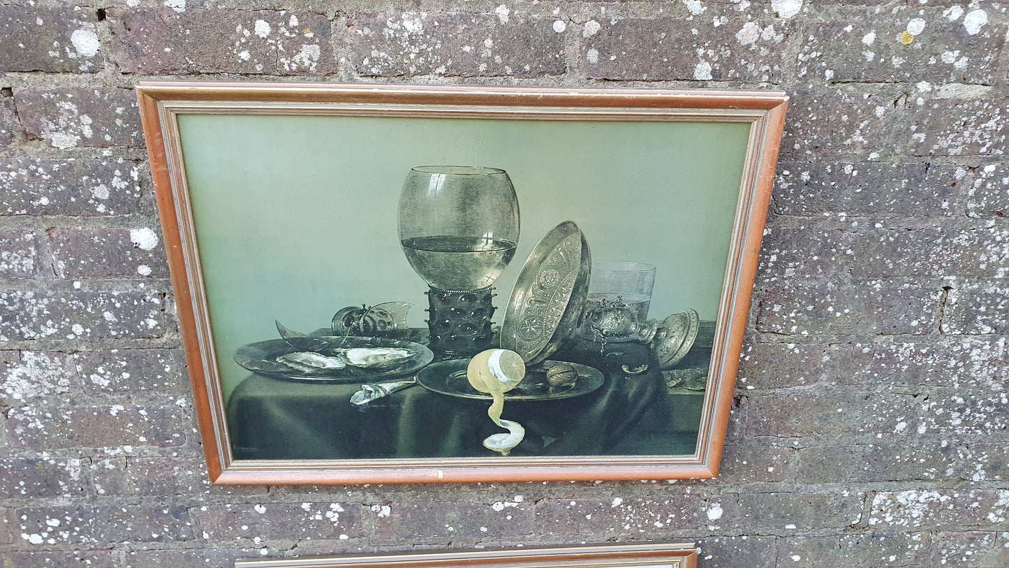 2 Large Masterpiece Prints Peeled Lemon Claesz and Dutch Vessels Duvell